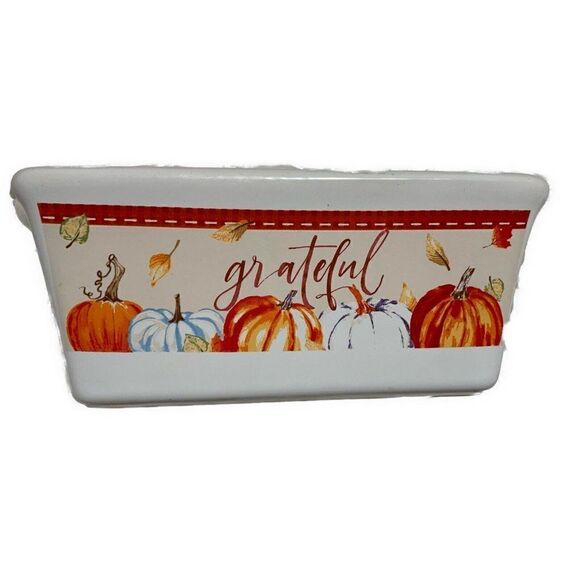 Royal Norfolk Ceramic Pumpkin Halloween Thanksgiving Harvest Mini Loaf Baking - Picture 1 of 3